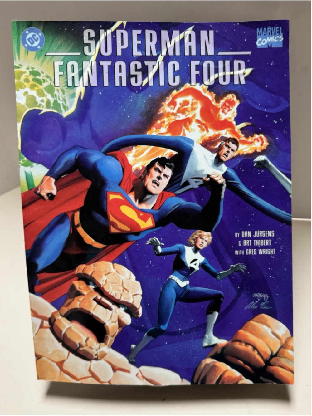 Superman Fantastic Four 1999 DC Marvel Prestige Treasury 13” X 10” Paperback